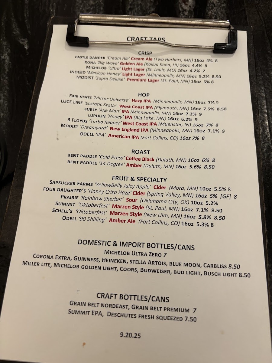 Menu Woolley's Kitchen & Bar-1