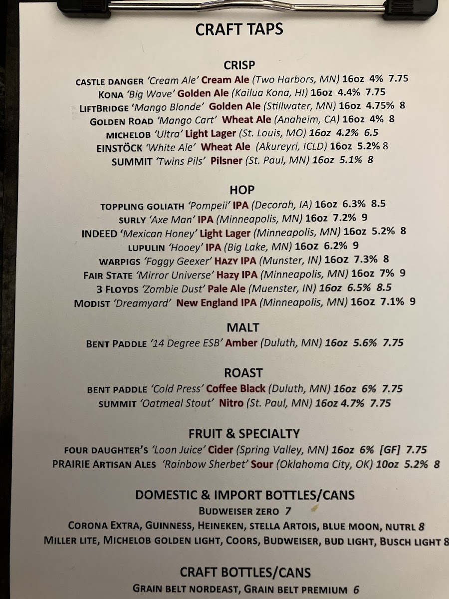 Menu Woolley's Kitchen & Bar-5
