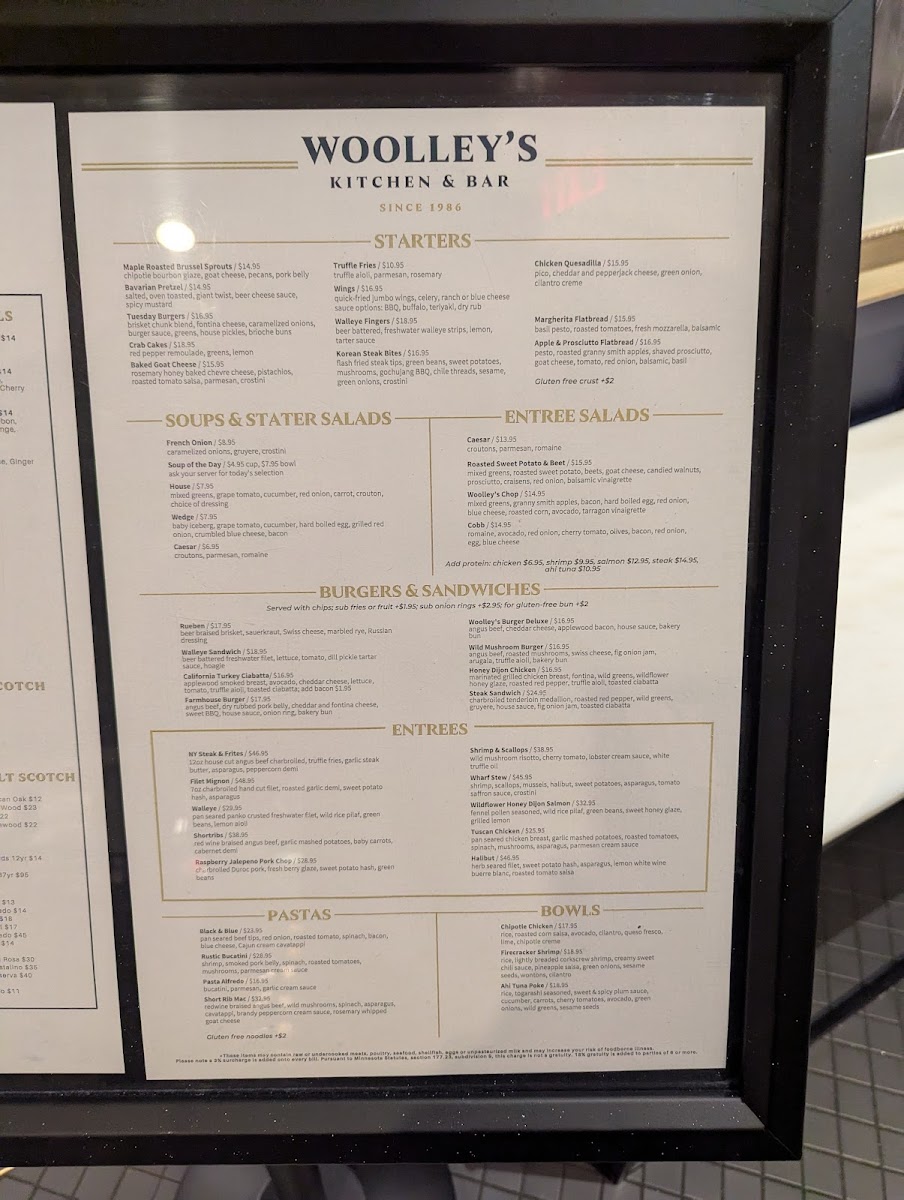 Menu Woolley's Kitchen & Bar-8