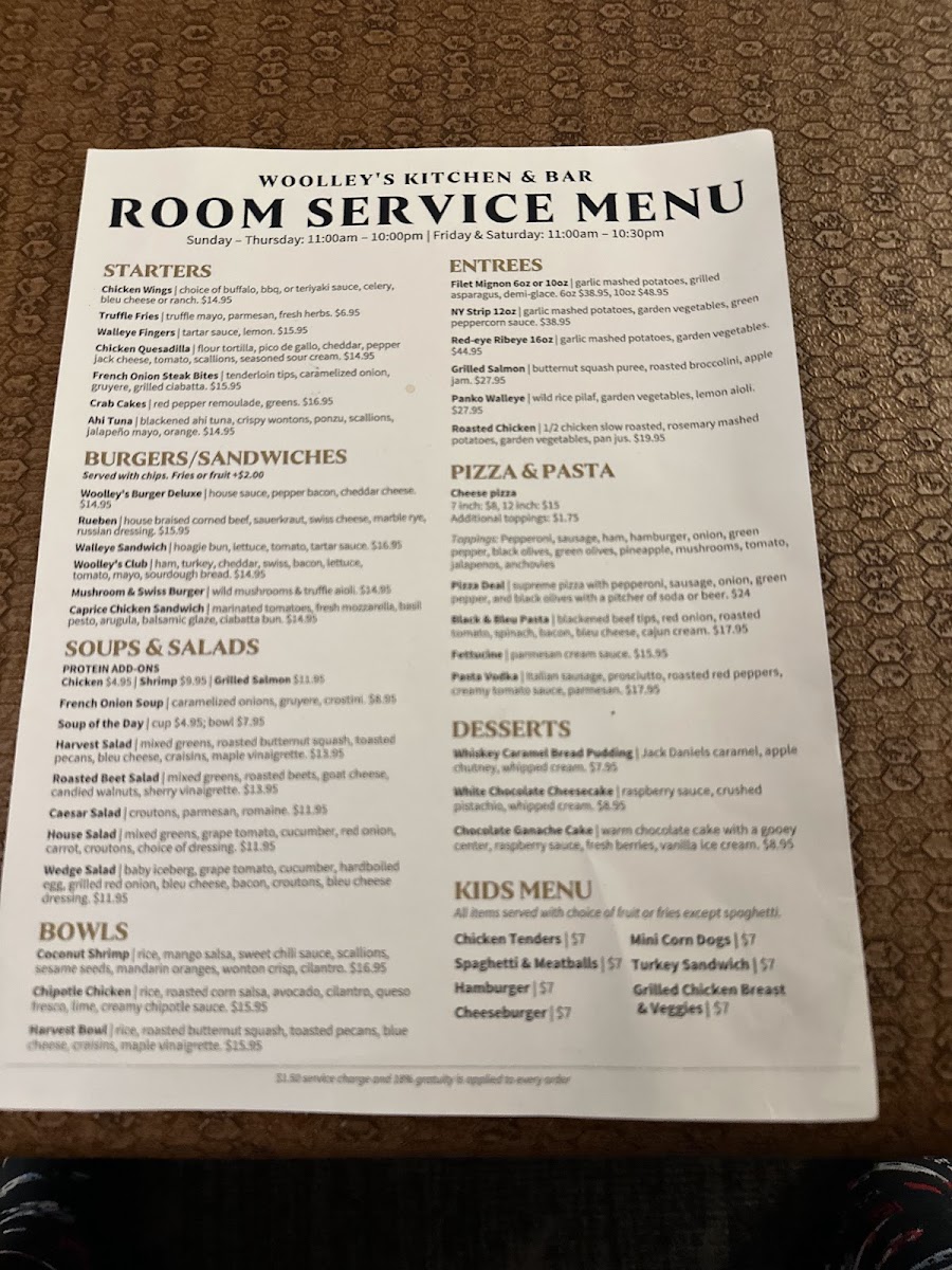 Menu Woolley's Kitchen & Bar-9