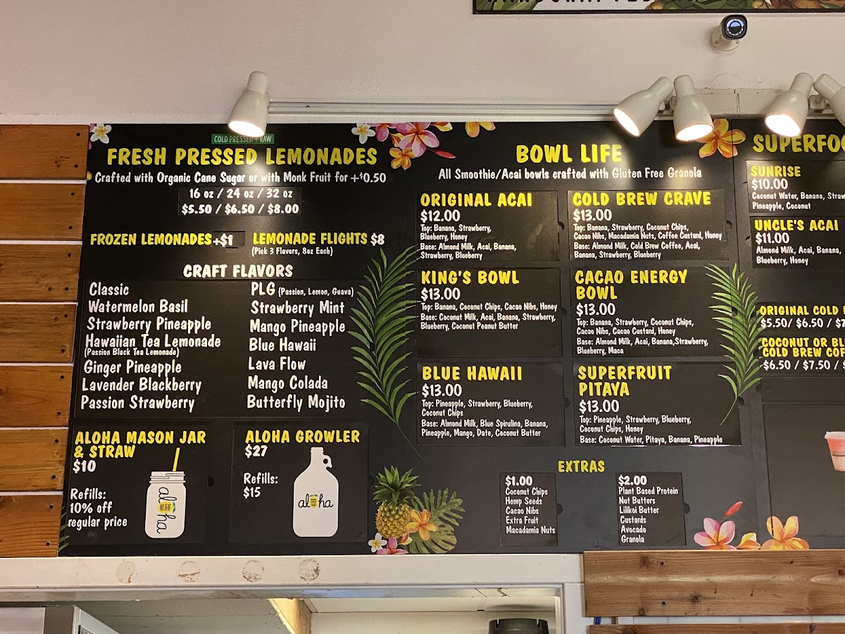 Menu Wow Wow Lemonade Maui-3