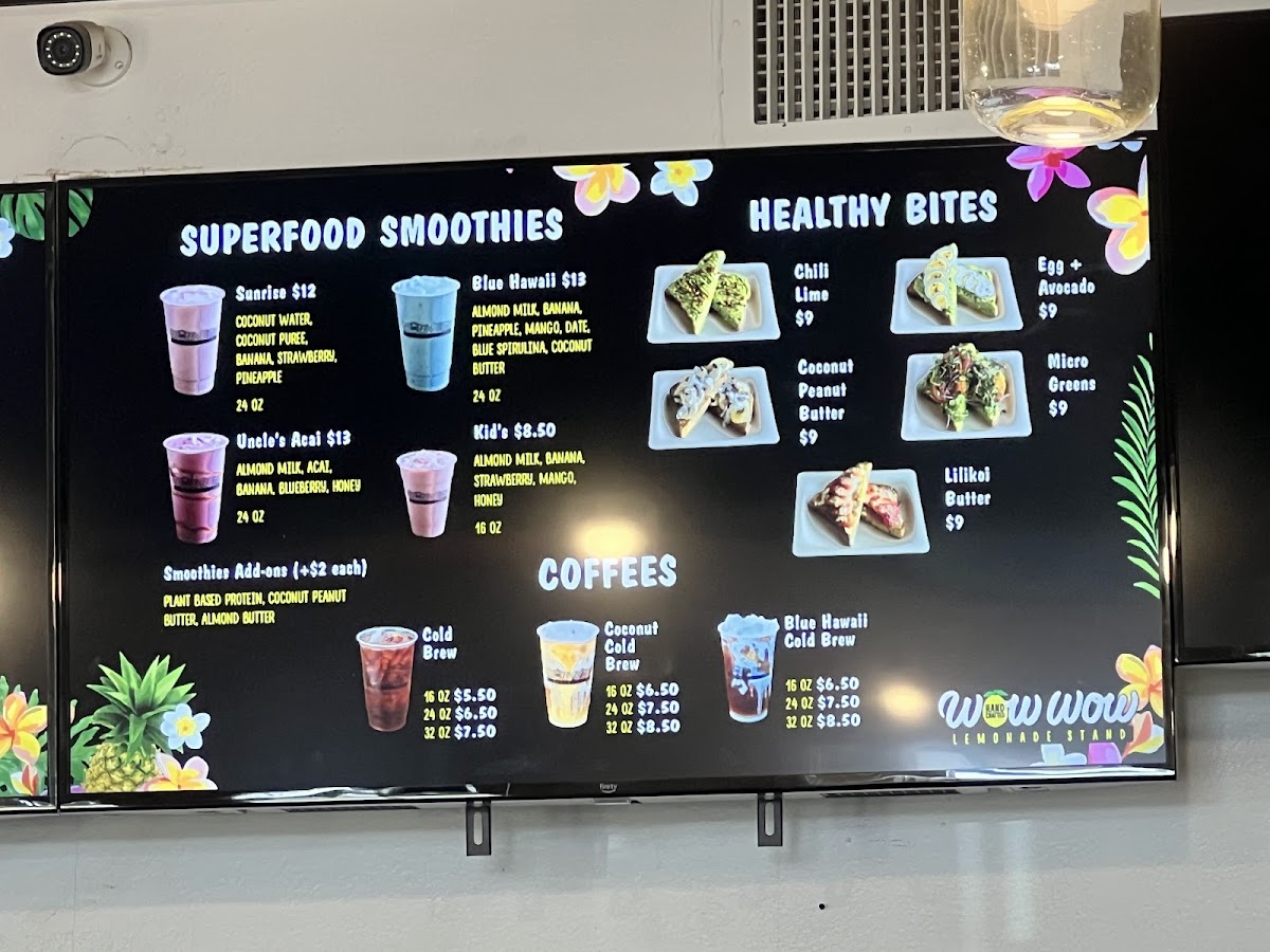 Menu Wow Wow Lemonade Maui-8