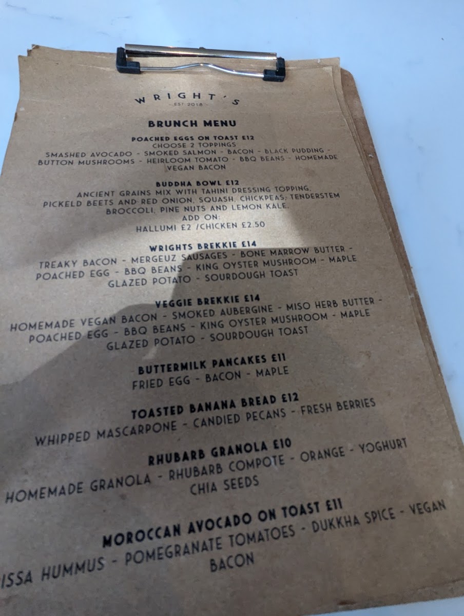 Menu Wright's-2