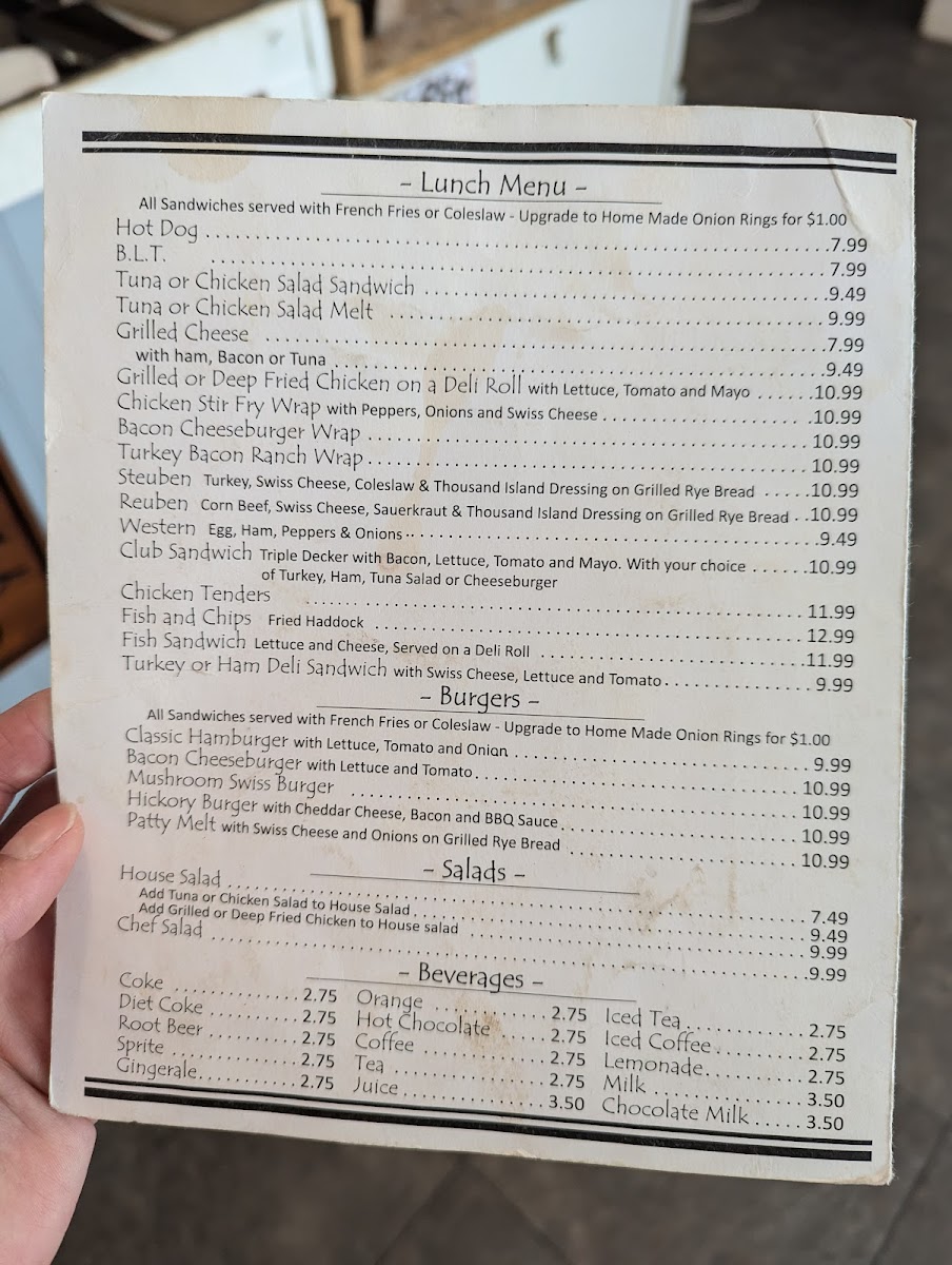 Menu Wyatts Family Restaurant-1