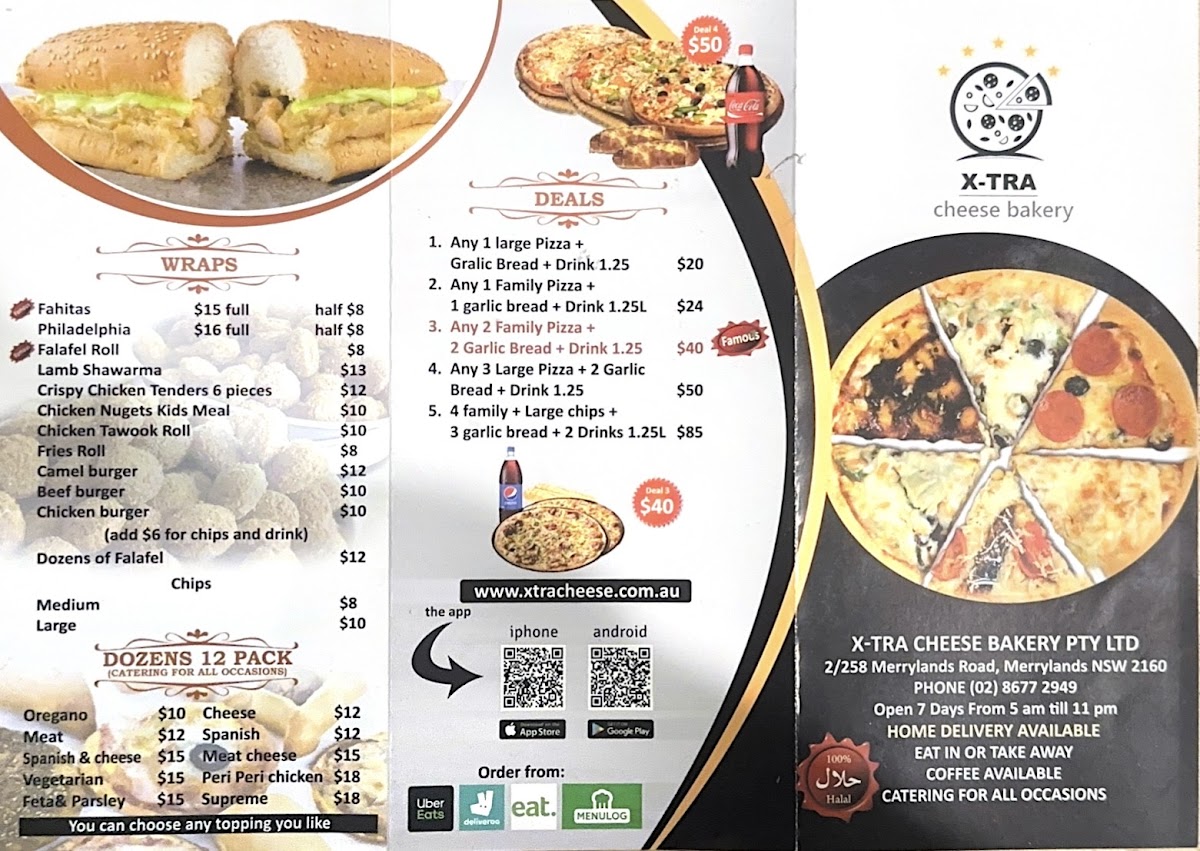 Menu X-Tra Cheese Bakery Merrylands-2
