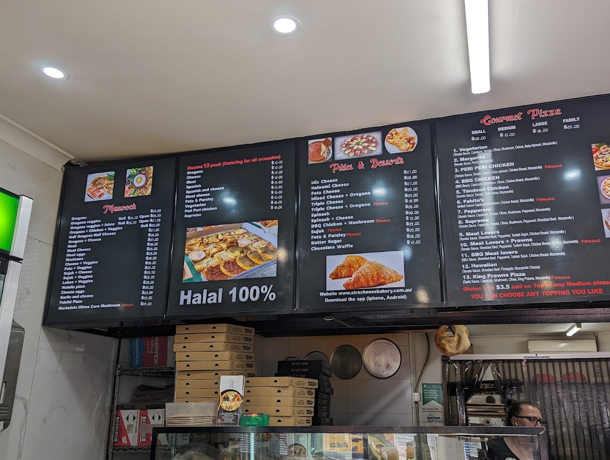 Menu X-Tra Cheese Bakery Merrylands-4