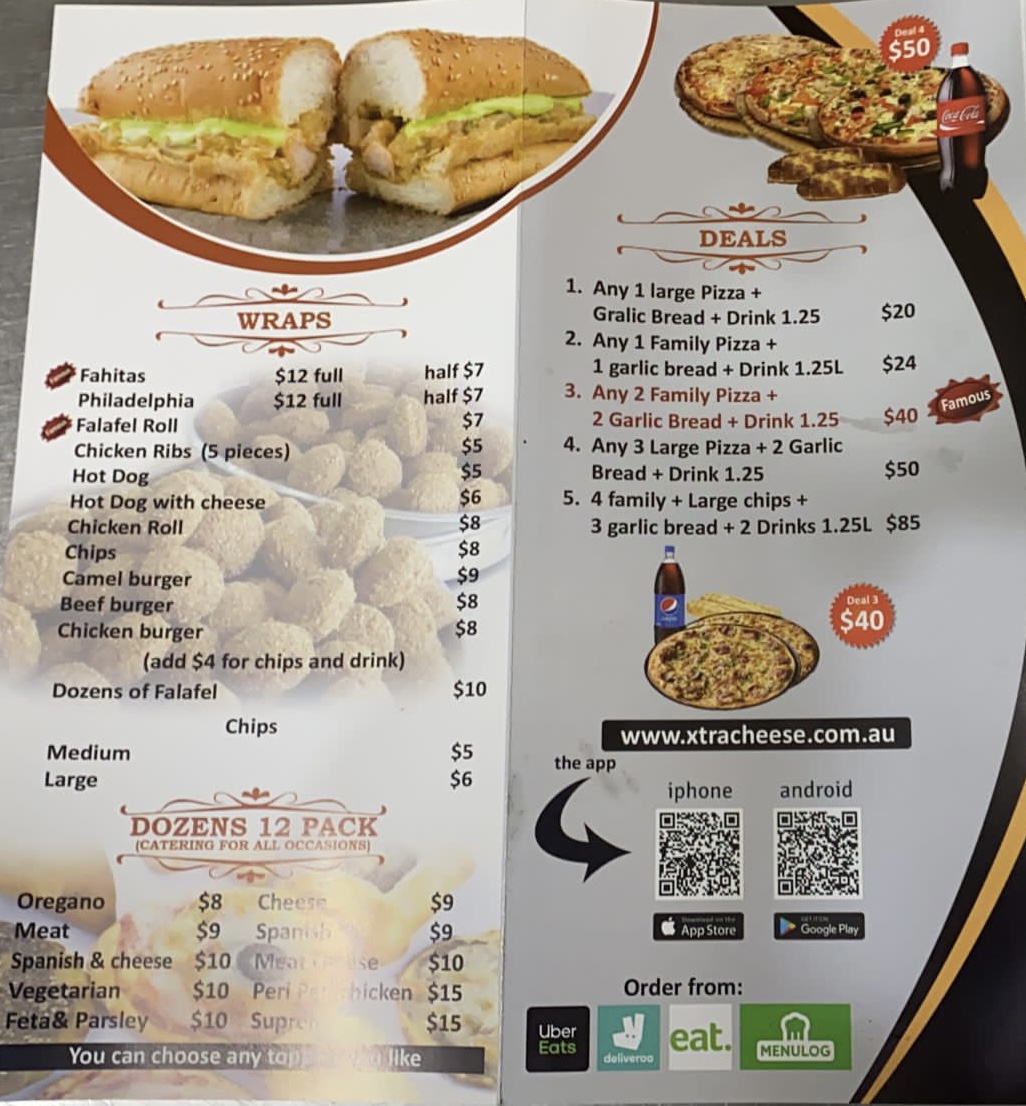Menu X-Tra Cheese Bakery Merrylands-6