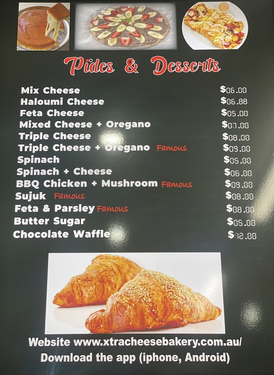 Menu X-Tra Cheese Bakery Merrylands-9
