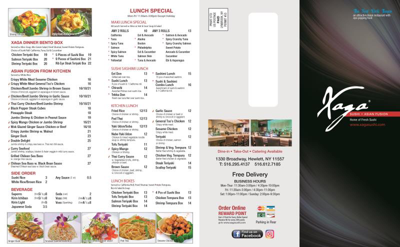 Menu Xaga Sushi & Asian Fusion-4
