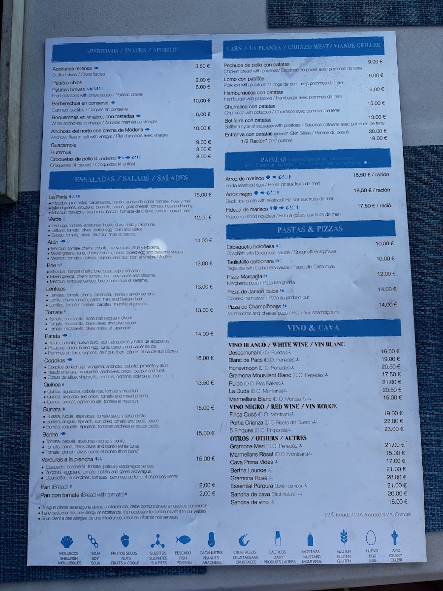 Menu Xiringuito La Perla-3