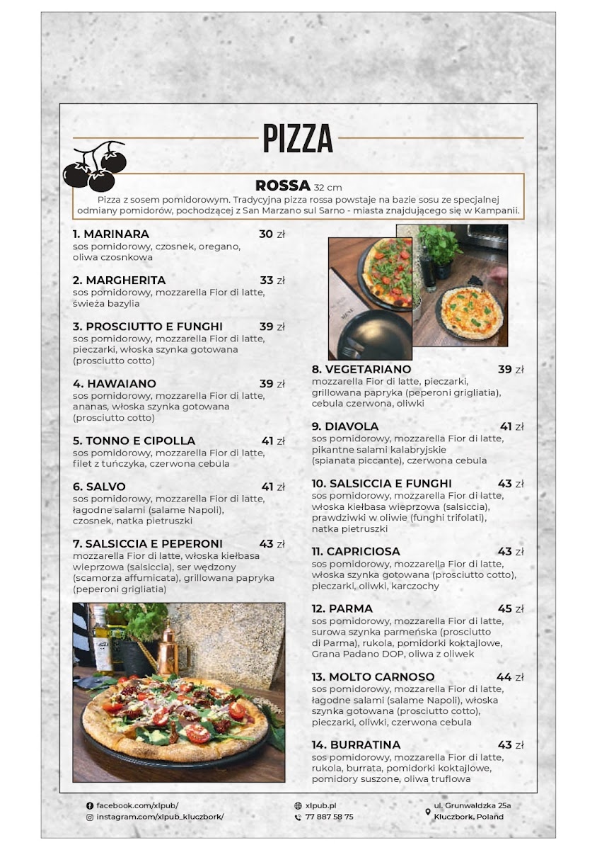 Menu Xl Pub Pizza & Burger-1