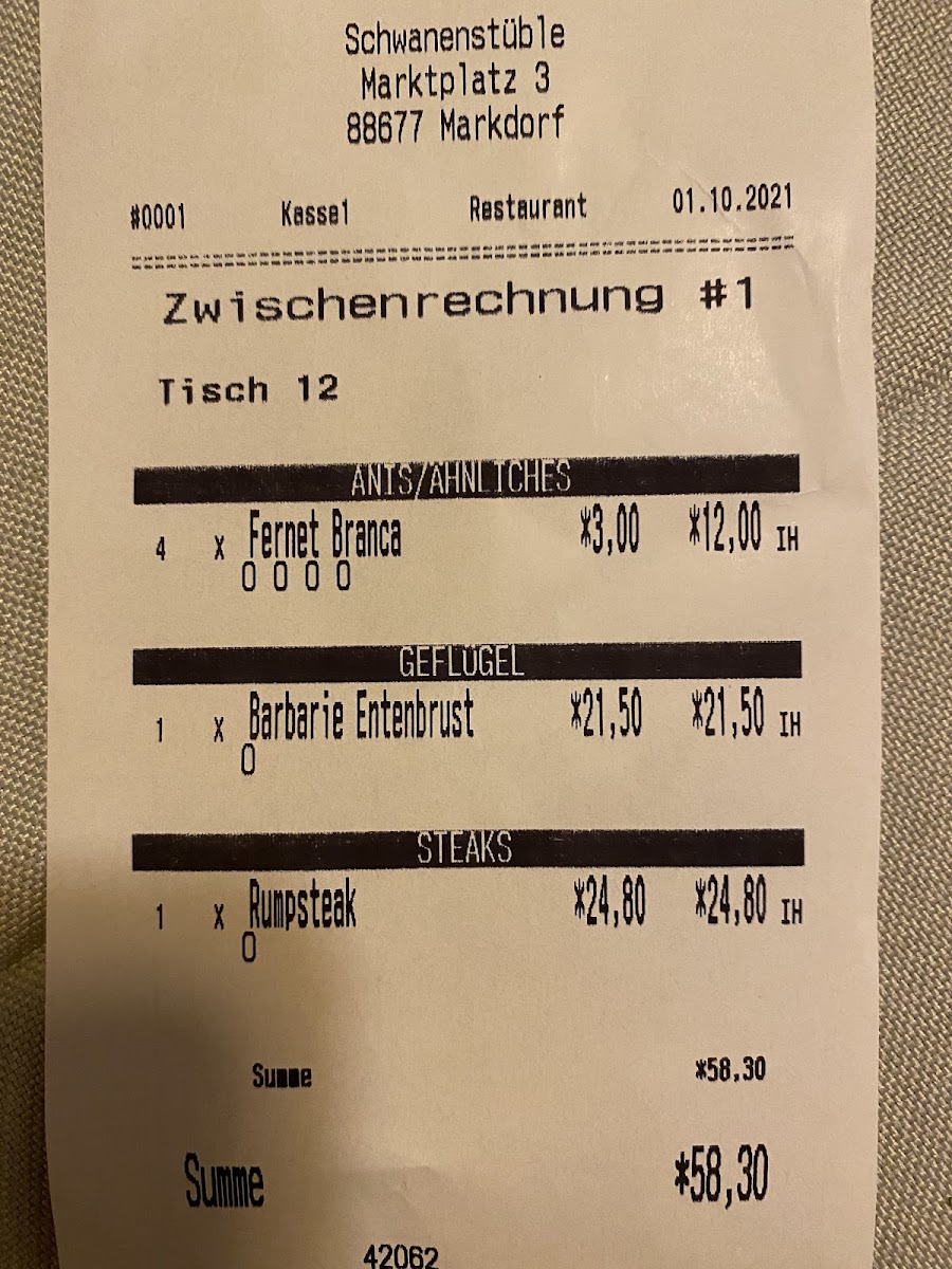 Menu Öxle's Schwanenstüble - Partyservice-1
