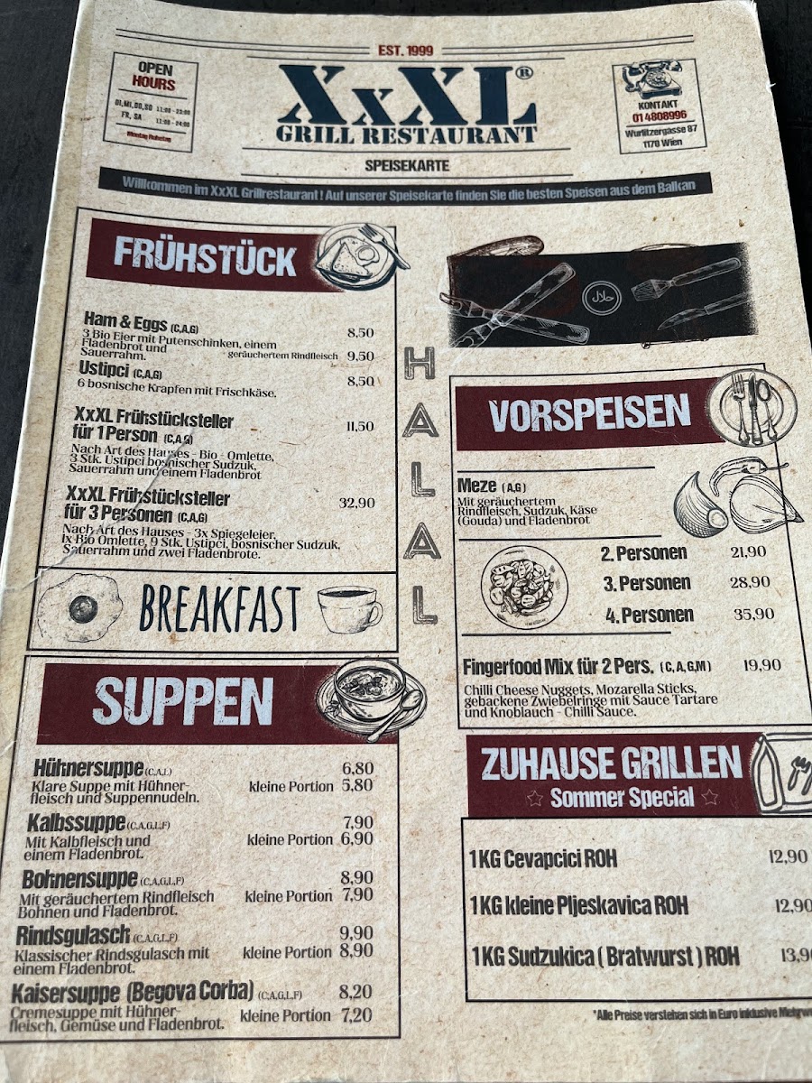 Menu Xxxl Grill Restaurant-10