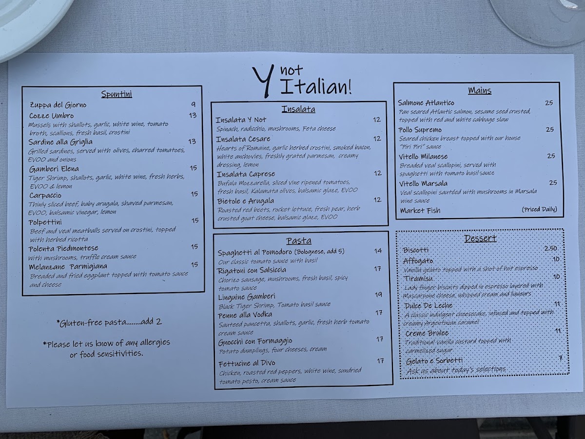 Menu Y Not Italian!-2