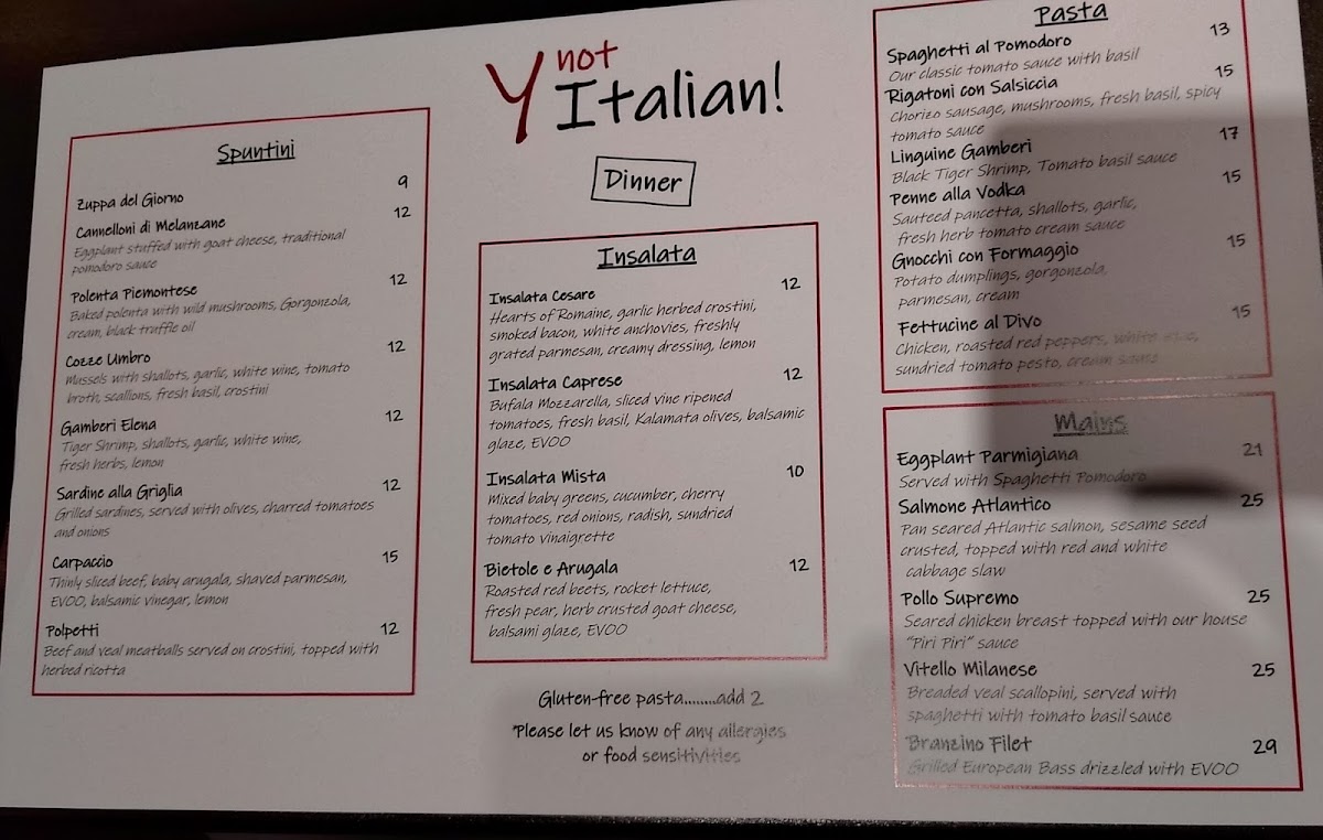 Menu Y Not Italian!-5