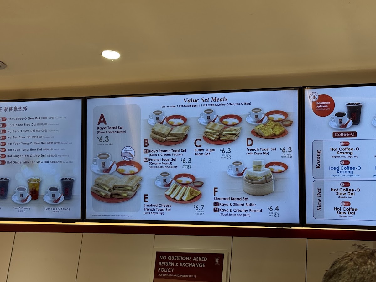 Menu Ya Kun Kaya Toast (Raffles City Shopping Centre)-8