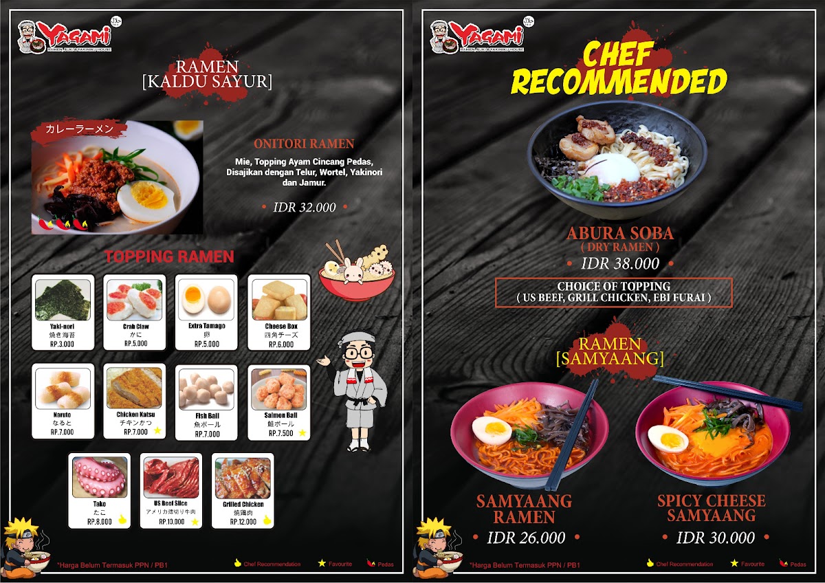 Menu Yagami Ramen House Malang-7