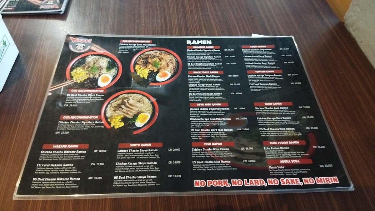 Menu Yagami Ramen House Malang-9