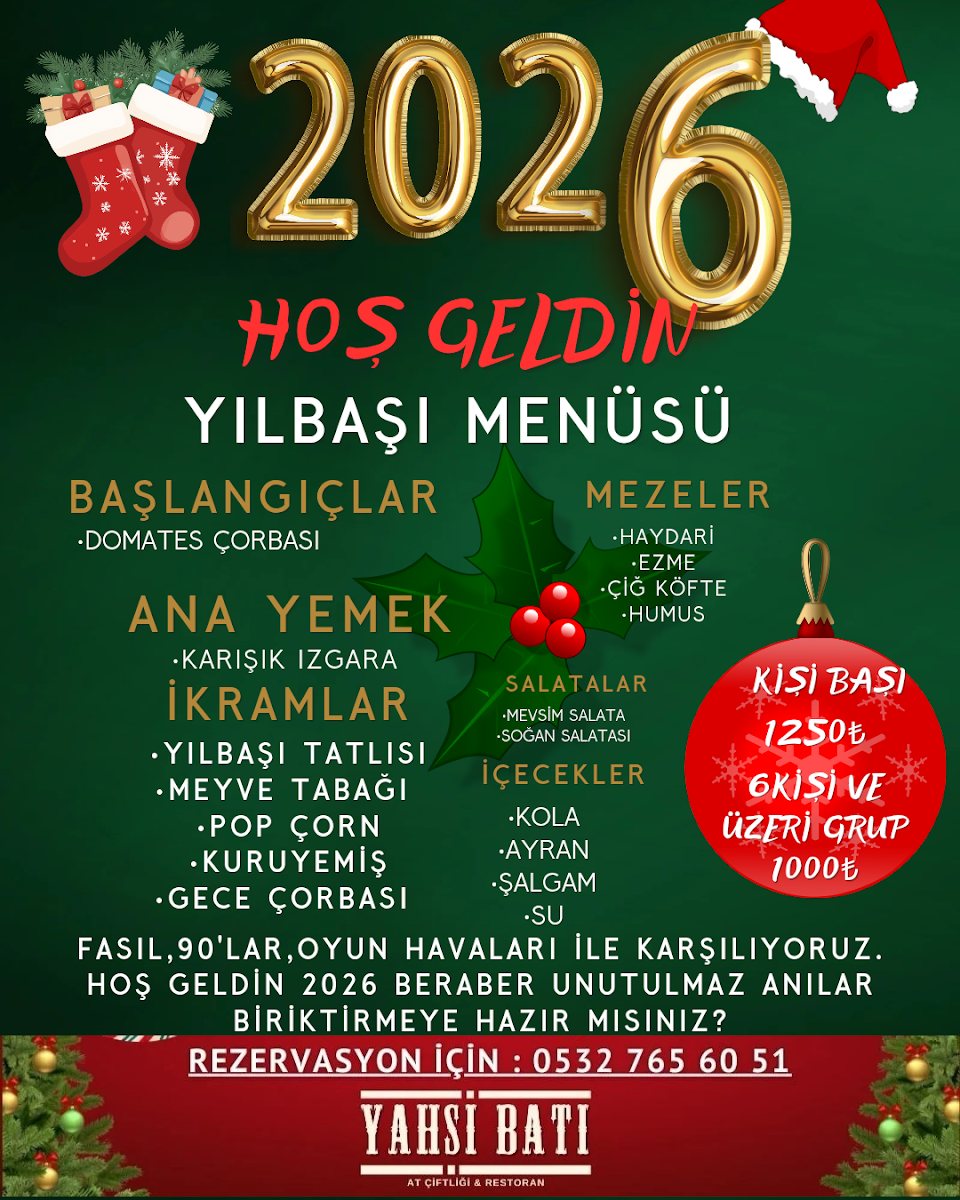 Menu Yahşi Batı At Çiftliği Ve Kır Düğün Salonu Niğde-1