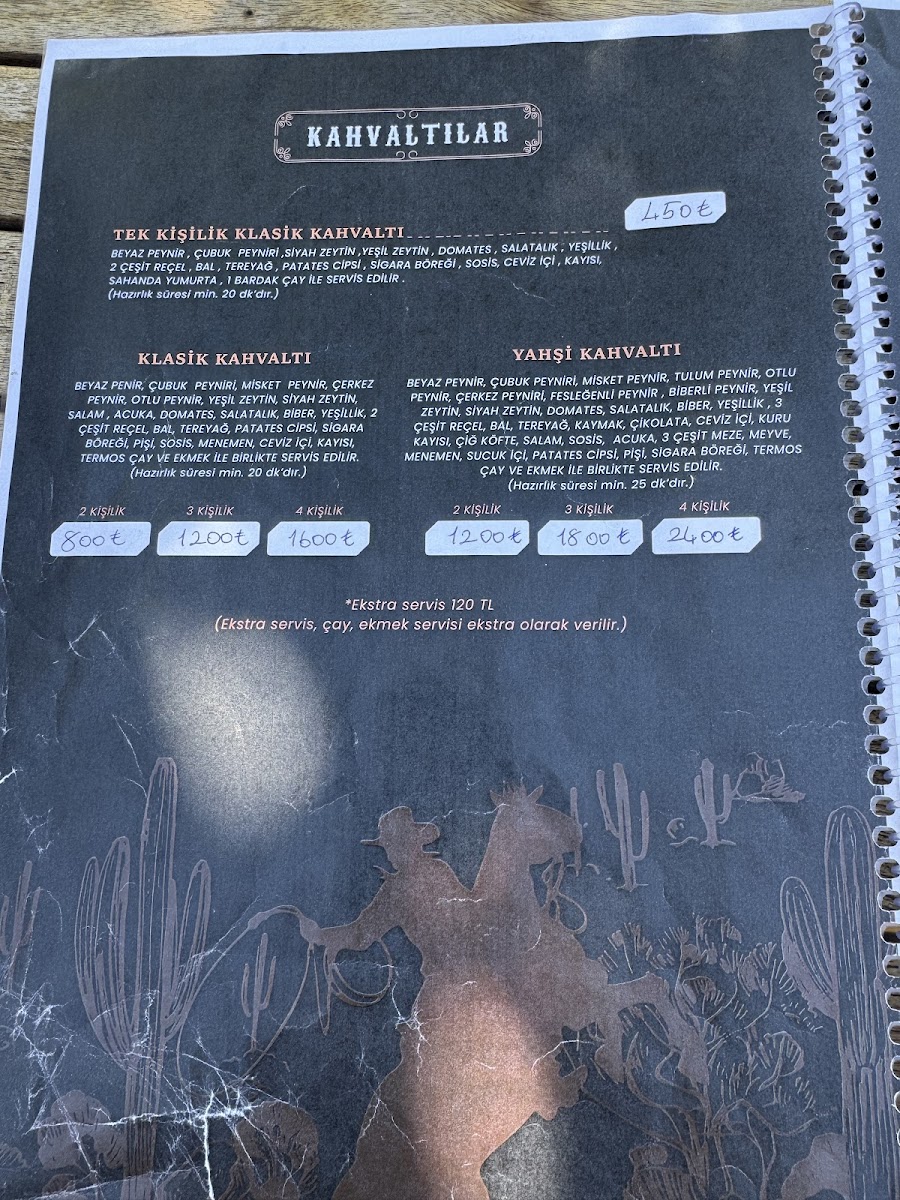 Menu Yahşi Batı At Çiftliği Ve Kır Düğün Salonu Niğde-2