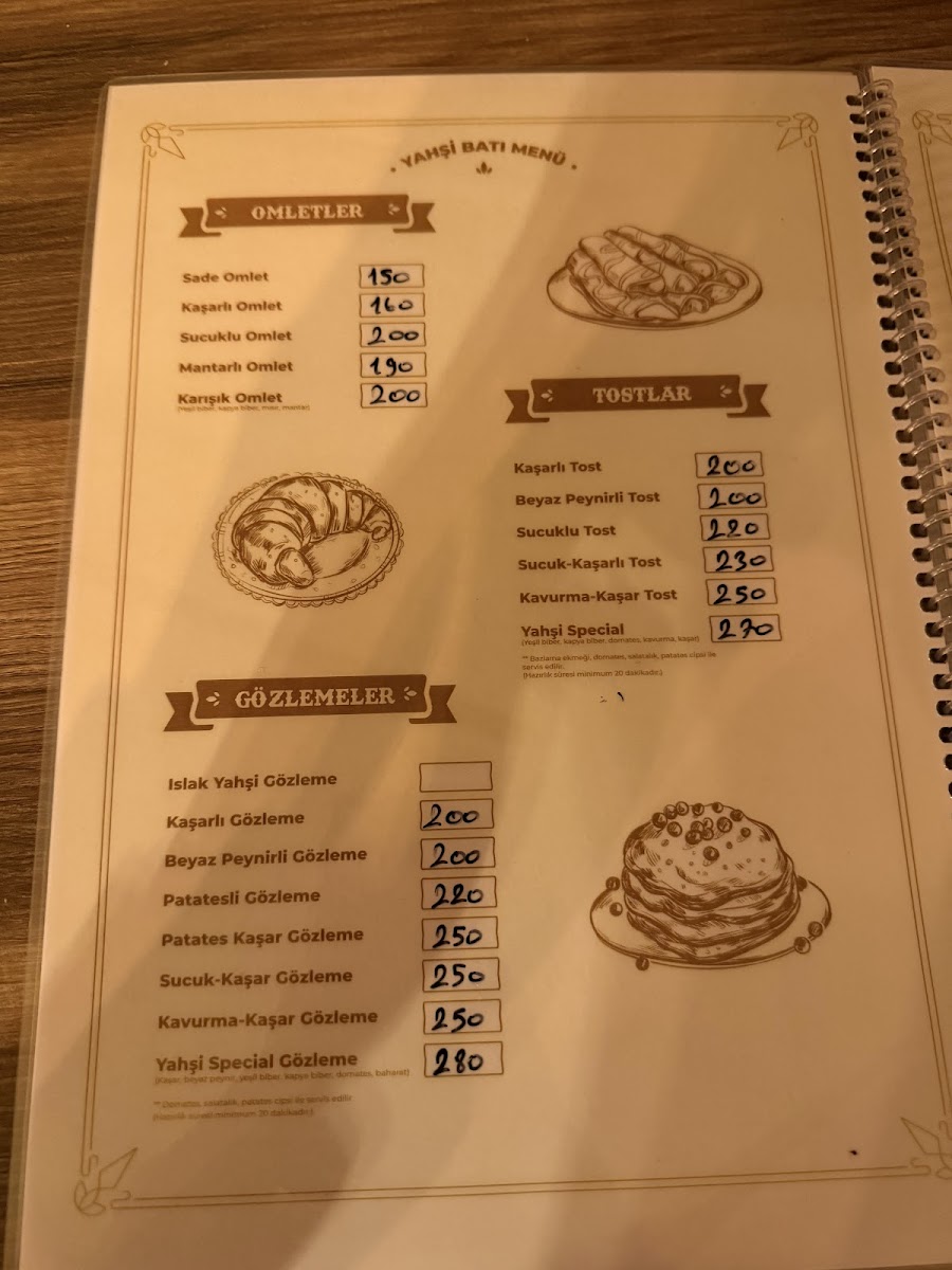 Menu Yahşi Batı At Çiftliği Ve Kır Düğün Salonu Niğde-5