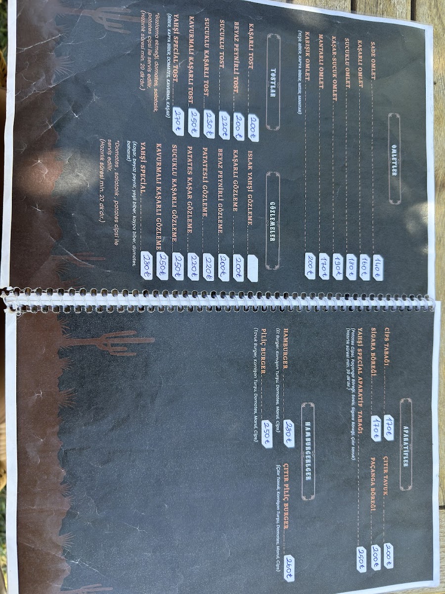 Menu Yahşi Batı At Çiftliği Ve Kır Düğün Salonu Niğde-9