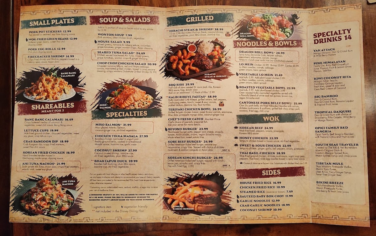 Menu Yak & Yeti Restaurant-1