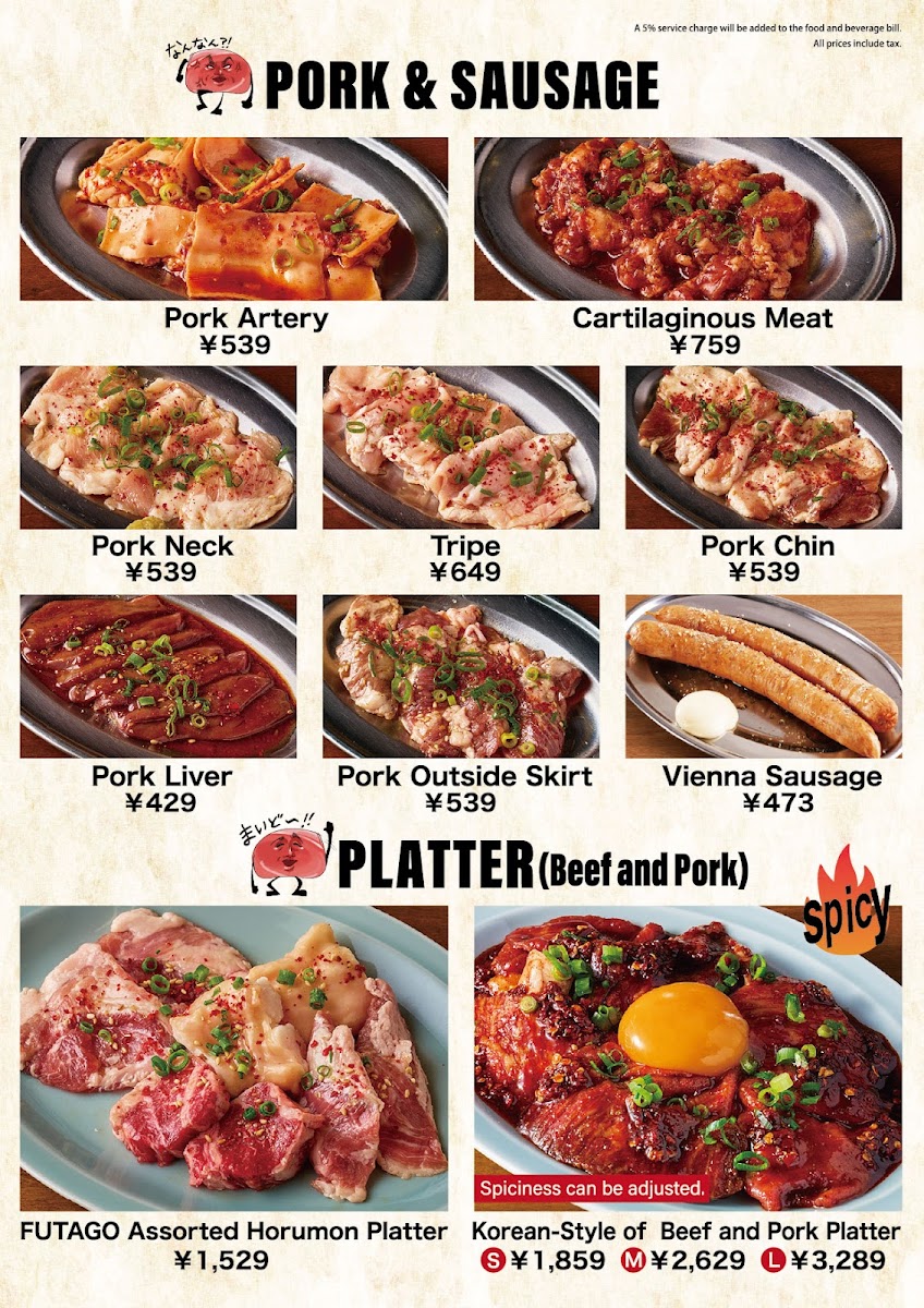 Menu Yakiniku Futago Kyobashi（Bbq Japanese）-5