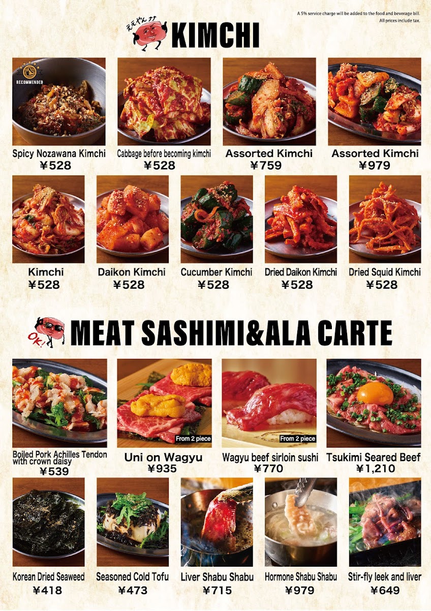 Menu Yakiniku Futago Kyobashi（Bbq Japanese）-8