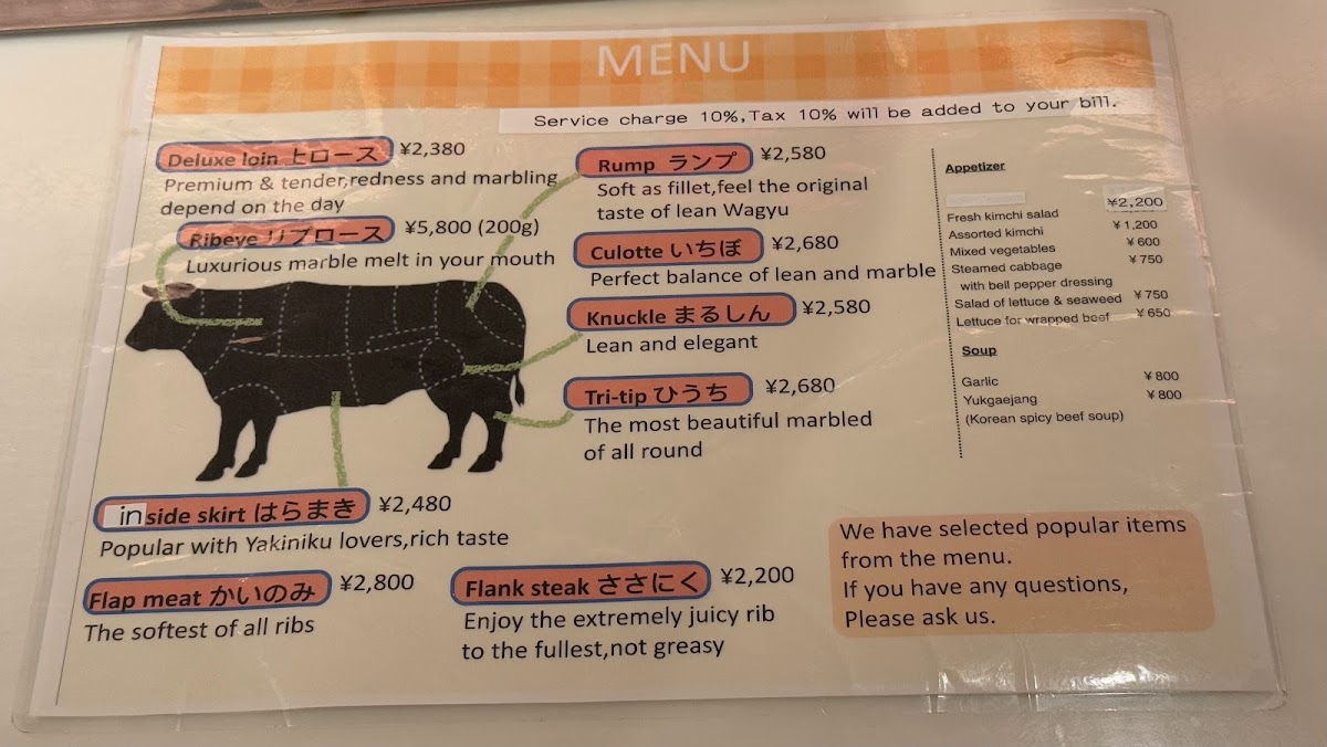 Menu Yakiniku Gurumans Ito-6