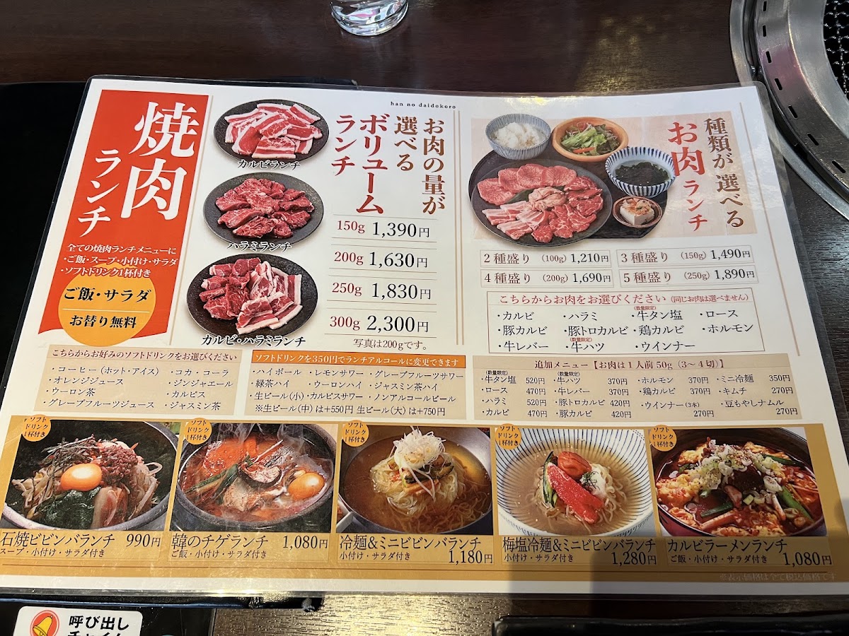 Menu Yakiniku Kawasaki-4