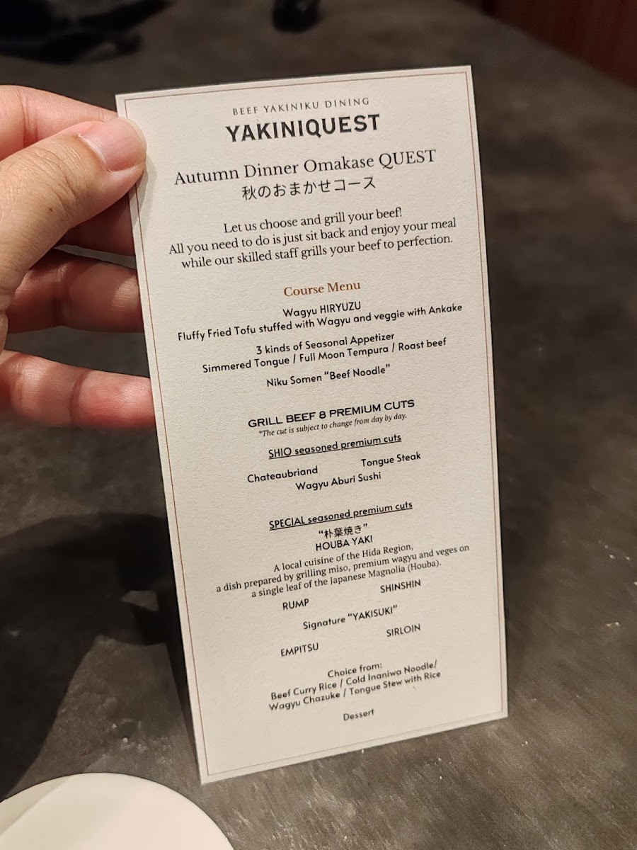 Menu Yakiniquest-5