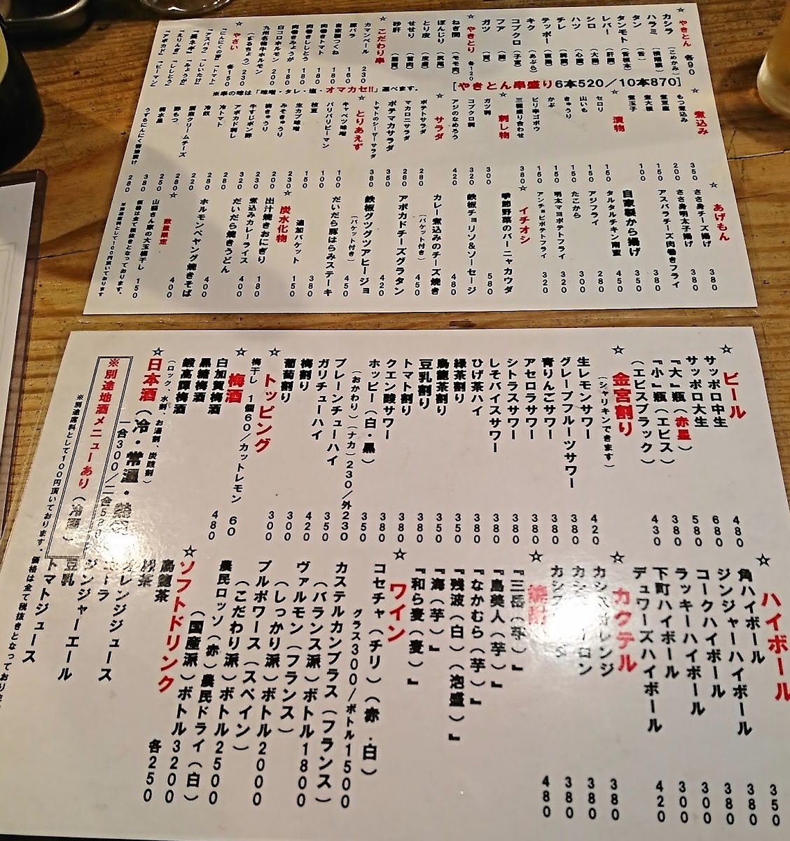 Menu Yakiton Daidara Ikebukuro West Exit-8