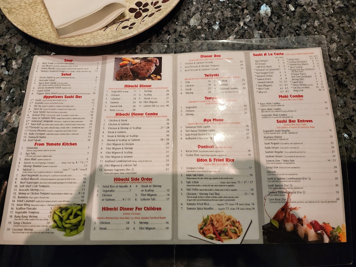 Menu Yamato Hibachi & Sushi Bar-3