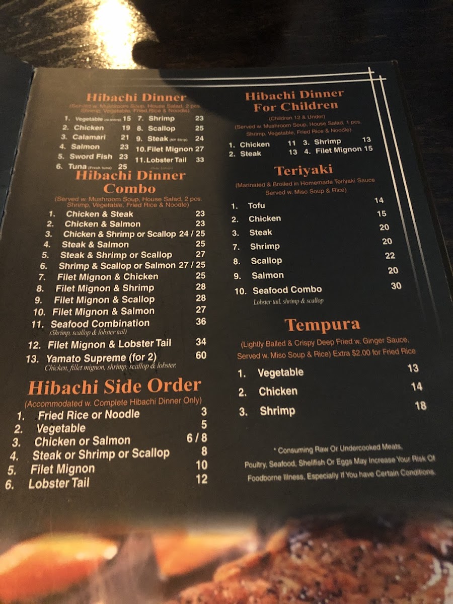 Menu Yamato Hibachi & Sushi Bar-9