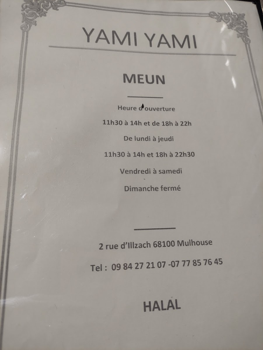 Menu Yami Yami-7