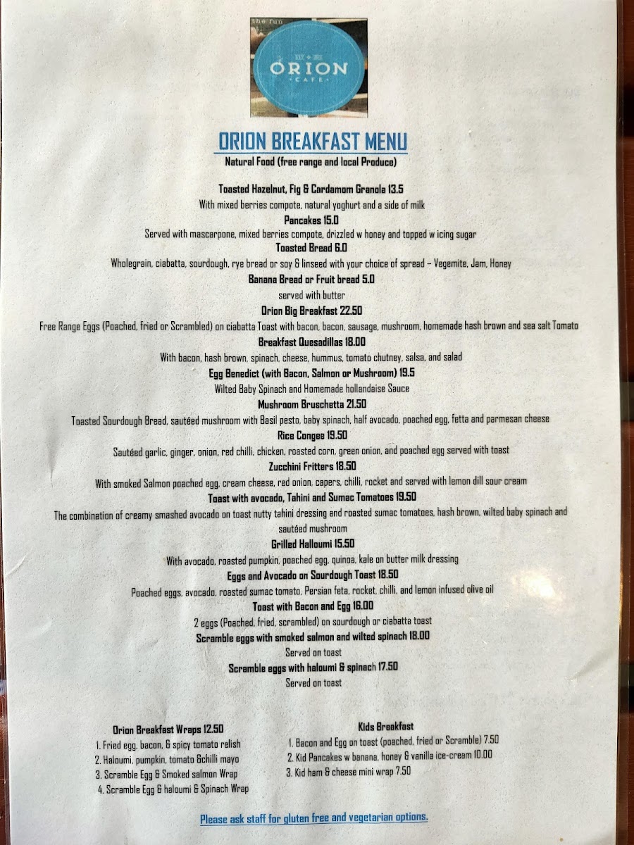 Menu Yanchep Beach Lagoon Cafe-1