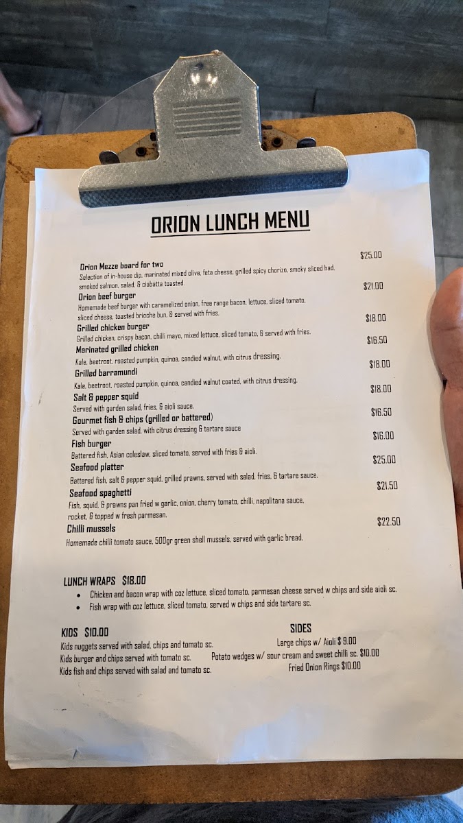 Menu Yanchep Beach Lagoon Cafe-2