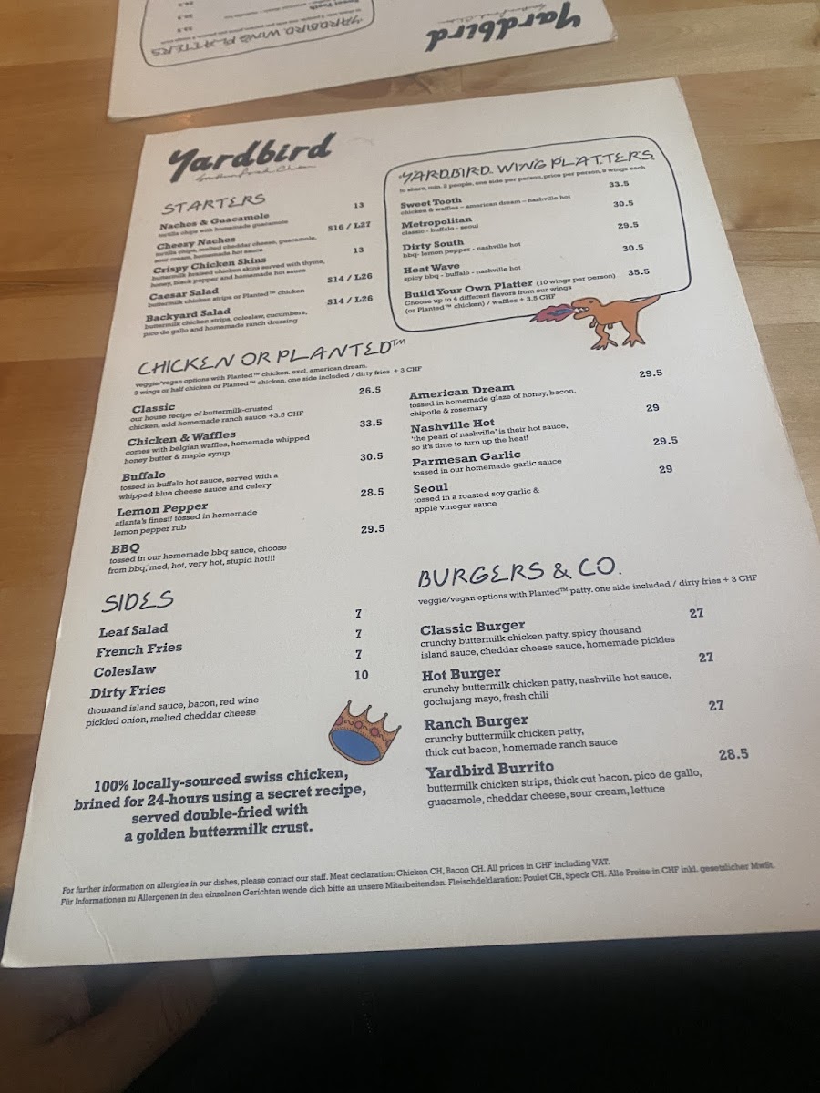 Menu Yardbird Southern Fried Chicken-2