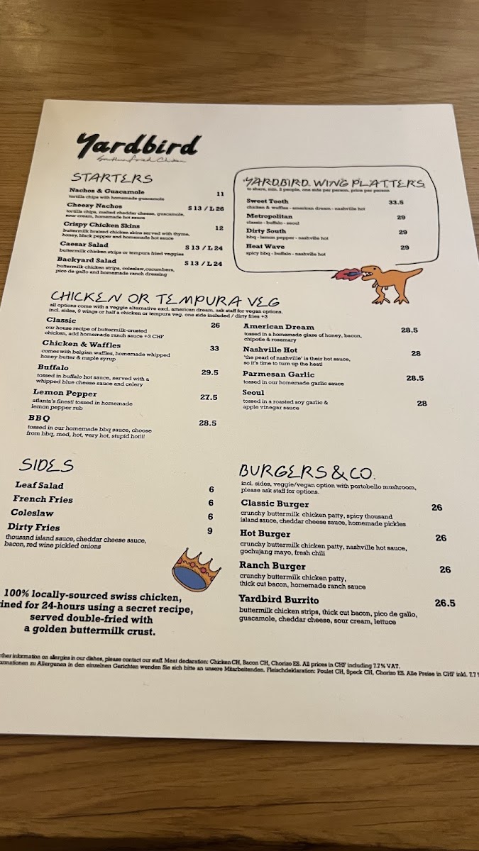 Menu Yardbird Southern Fried Chicken-7