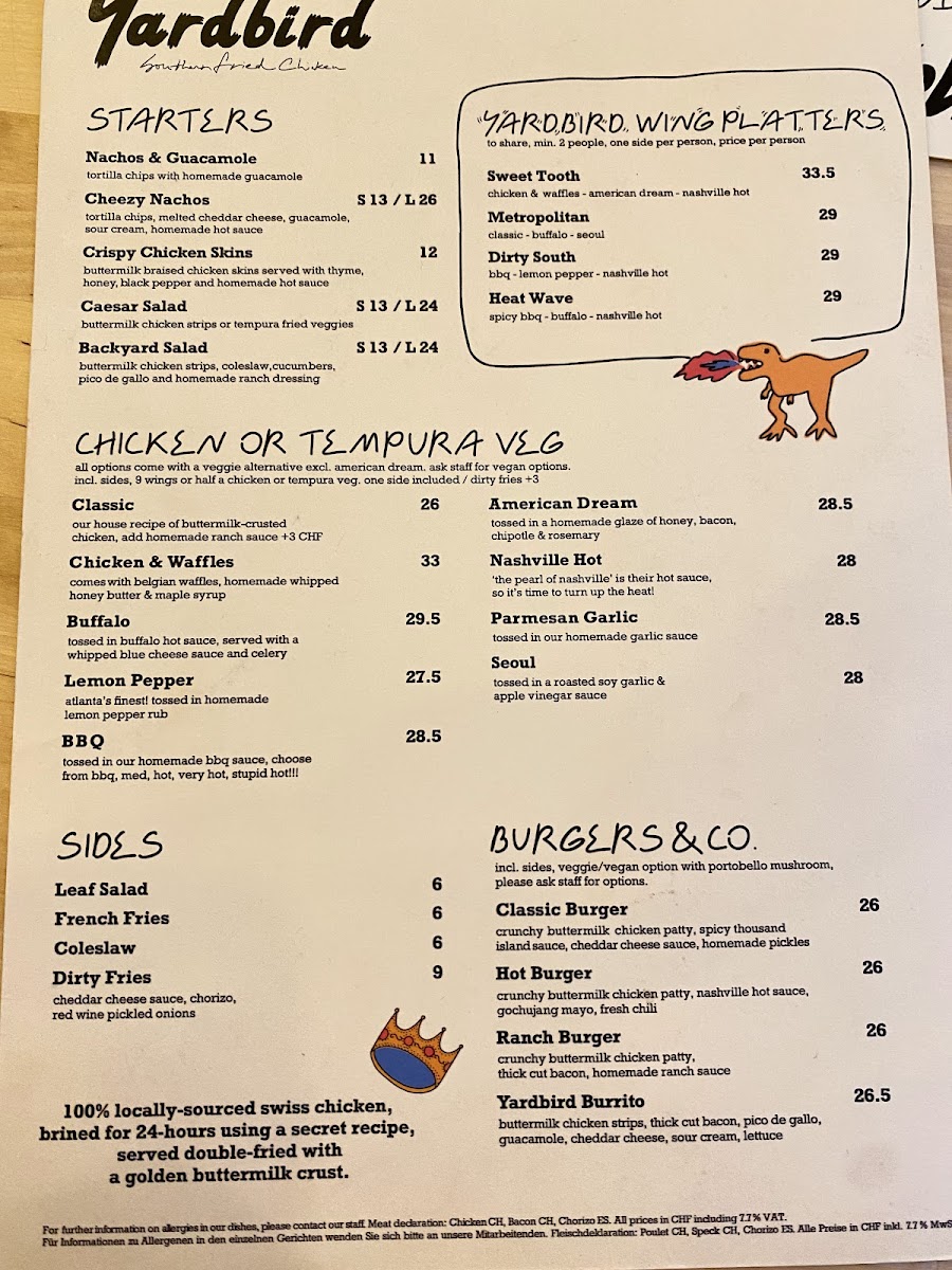 Menu Yardbird Southern Fried Chicken-8