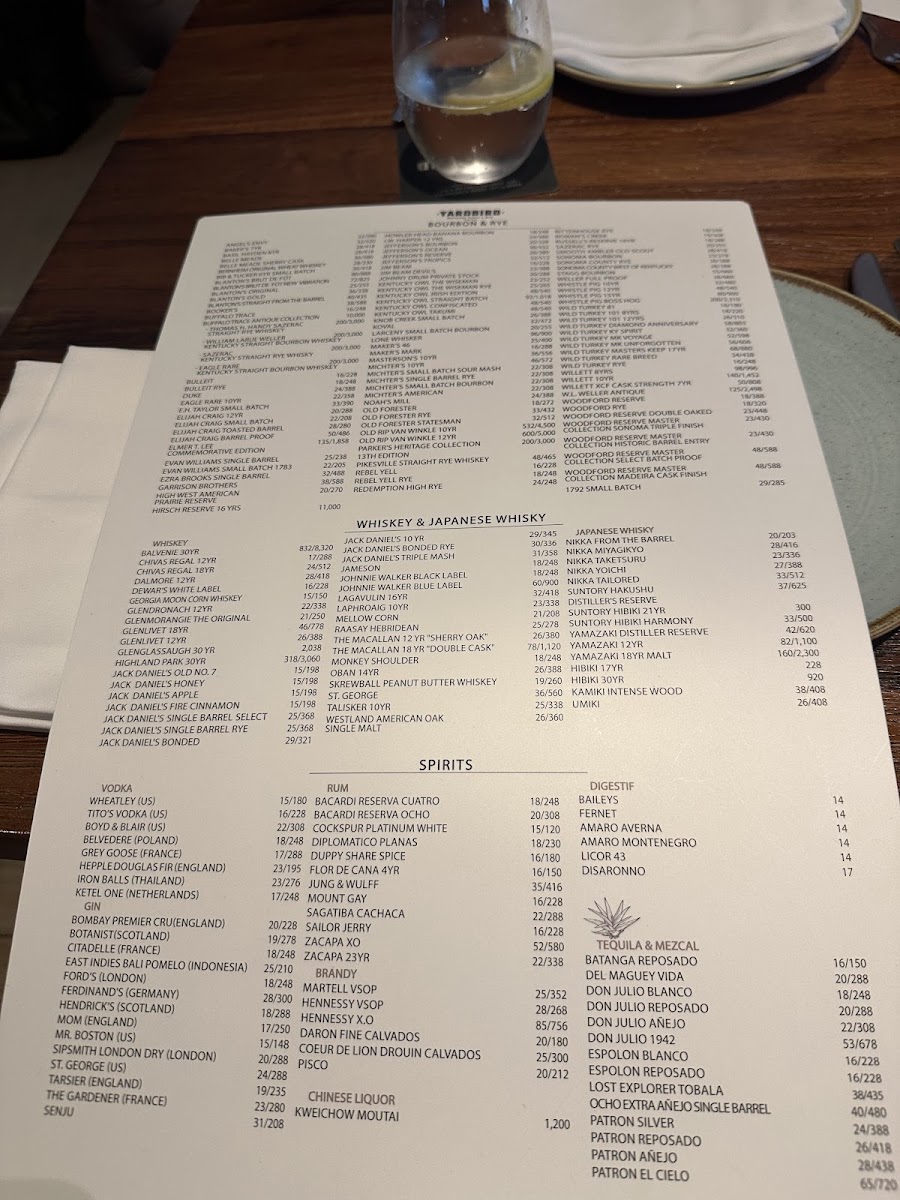Menu Yardbird Southern Table And Bar-3