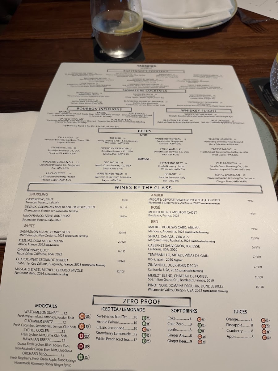 Menu Yardbird Southern Table And Bar-4
