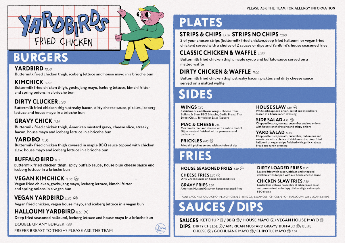 Menu Yardbirds-1