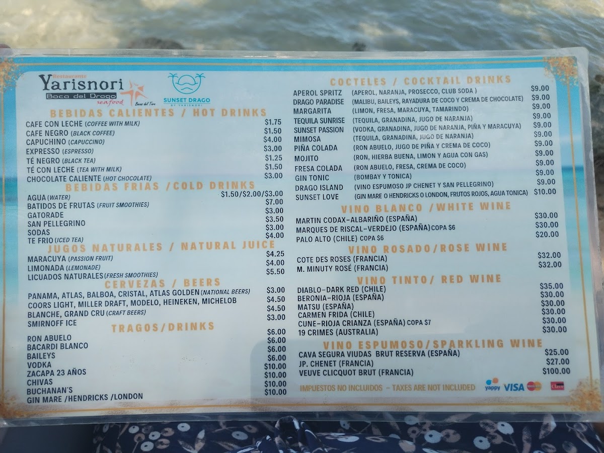 Menu Yarisnori Bocas Del Toro-4