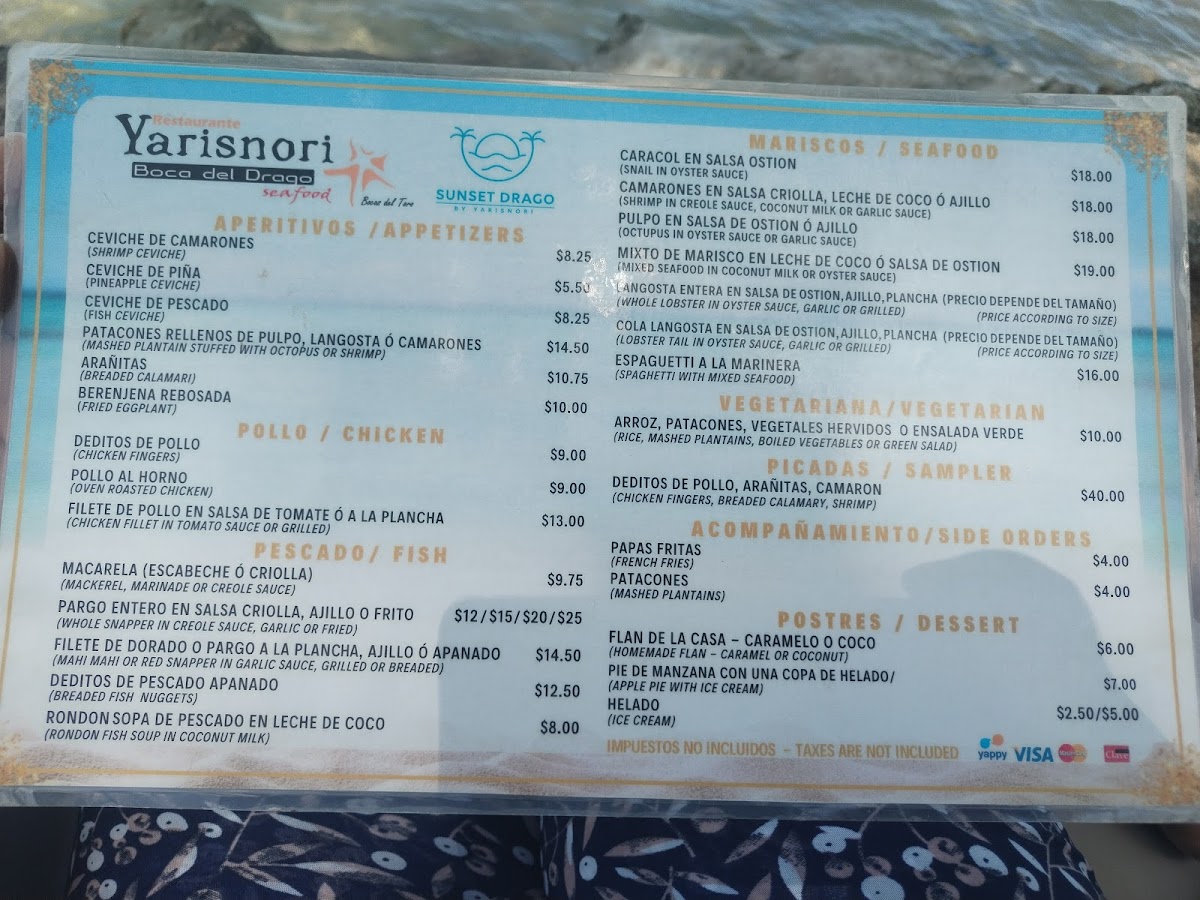 Menu Yarisnori Bocas Del Toro-5