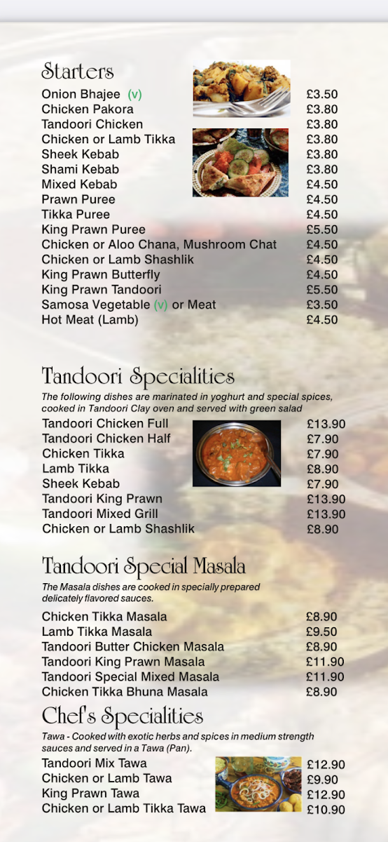 Menu Yasmins Tandoori-Restaurants And Takeaway-2