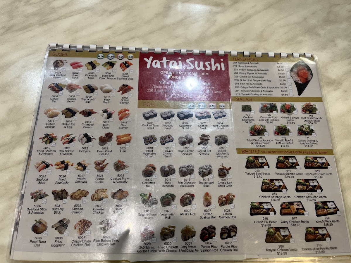Menu Yatai Sushi Cannonvale-2