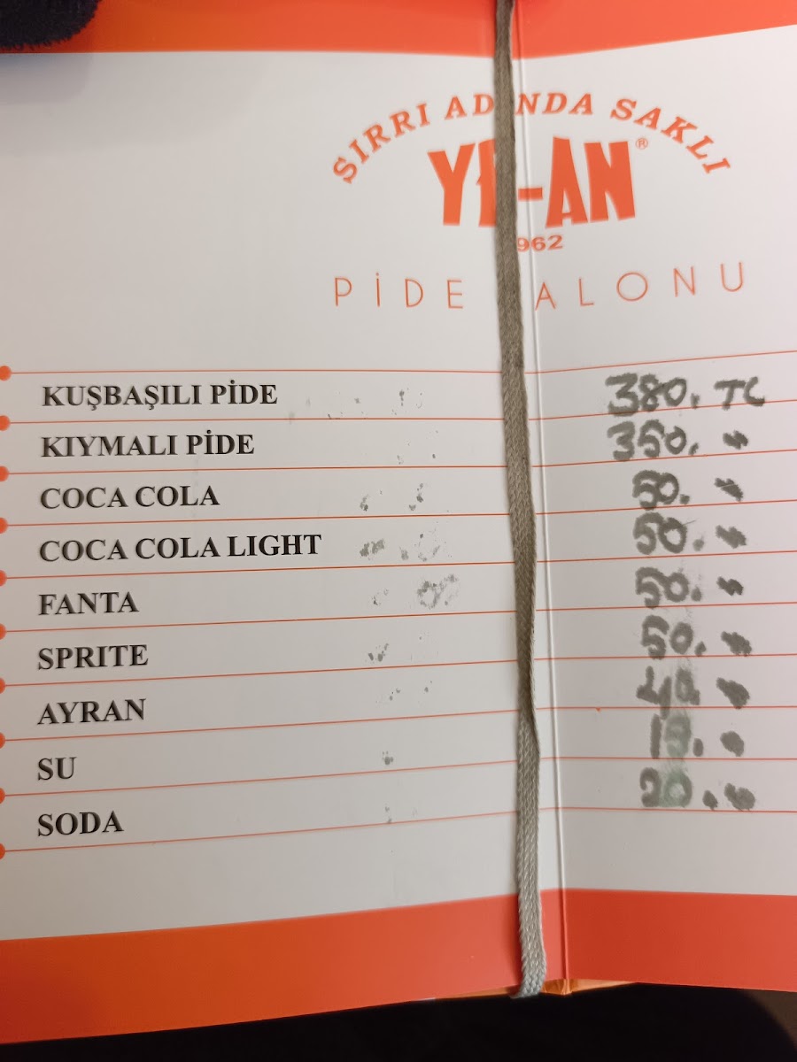 Menu Ye-An Pide-1