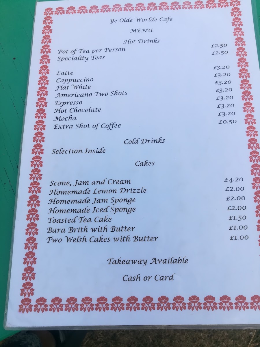 Menu Ye Olde Worlde Cafe-2